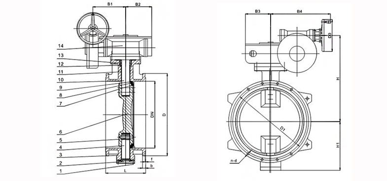 Flanged Double Eccentric Butterfly Valve image 2