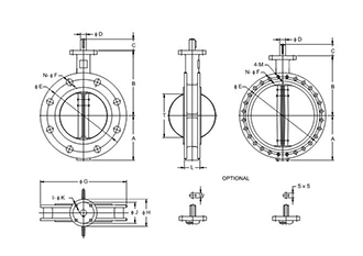 U Section Type Flanged Butterfly Valve image 2
