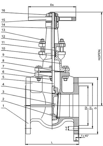 Metal Seated Gate Valve - Rising Stem (DIN F4) image 2