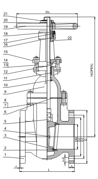 Metal Seated Gate Valve - Rising Stem (MSS SP-70) image 2