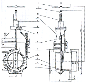 Ductile Iron Gate Valve · BS 5163 · DN350-DN600
