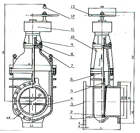Ductile Iron Gate Valve · BS 5163 · DN350-DN1200