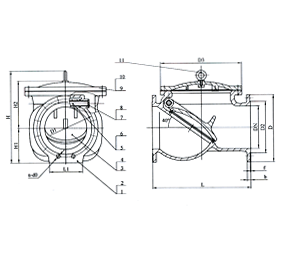 Ductile Iron Inclined Seat Swing Check Valve