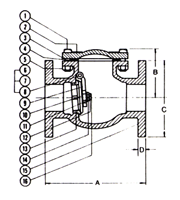 ANSI Cast Iron Swing Check Valve image 2