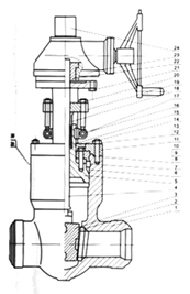 Cast Steel Pressure Seal Gate Valve