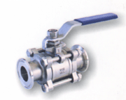 Stainless Steel · Three-Piece Ball Valve · Clamp End
