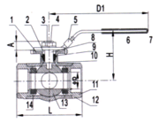 Three-Way Stainless Steel Ball Valve image 2