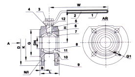 Stainless Steel Wafer Flanged Ball Valve image 2