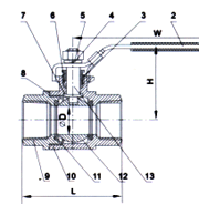 Two-Piece Stainless Steel Ball Valve · 1000 WOG image 2