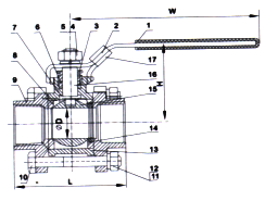 Three-Piece Stainless Steel Ball Valve · 1000 WOG image 2