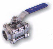 Stainless Steel · Three-Piece Ball Valve · Socket-Weld End