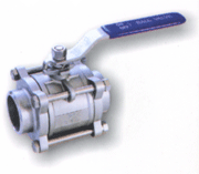 Stainless Steel · Three-Piece Ball Valve · Butt-Weld End