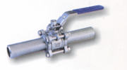 Stainless Steel · Three-Piece Ball Valve · Long Butt-Weld End